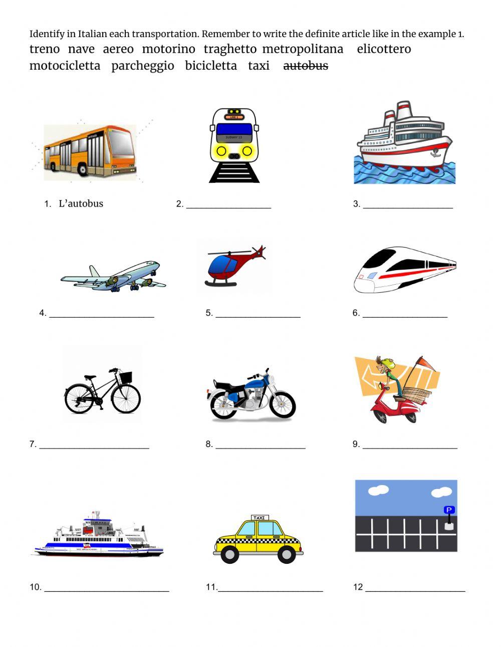 Identifica i trasporti