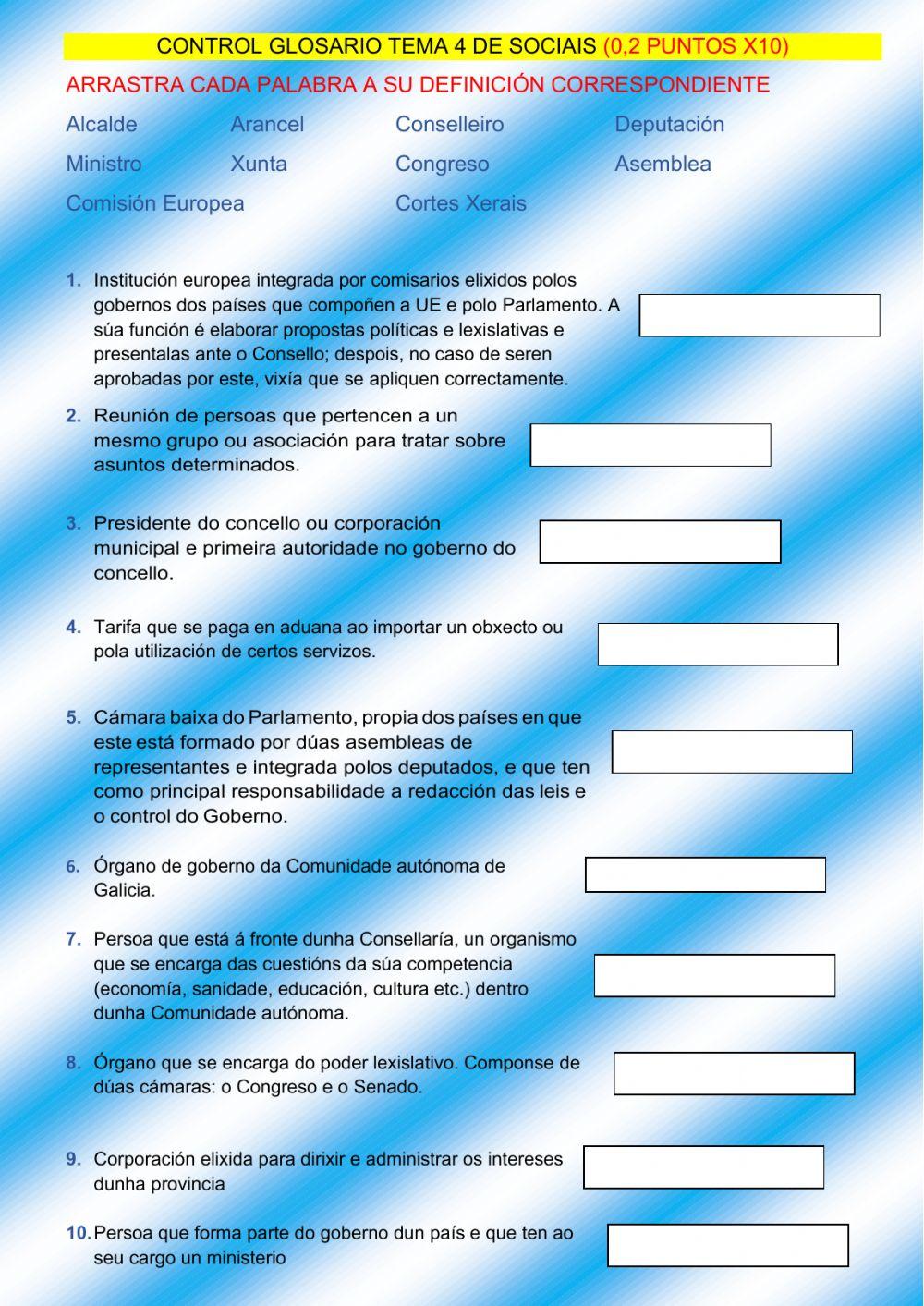 Control glosario instituciones