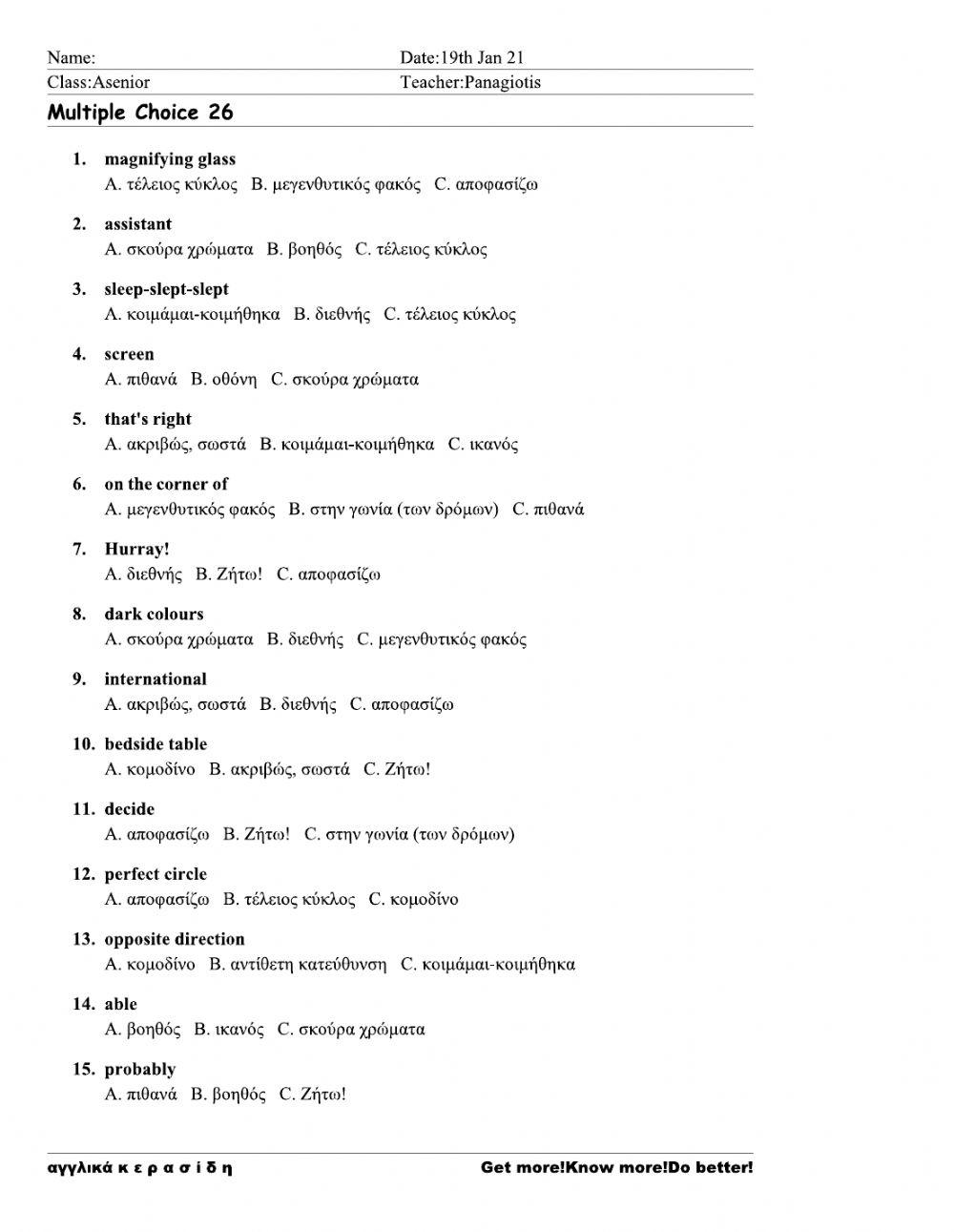 Asenior Worksheets 26