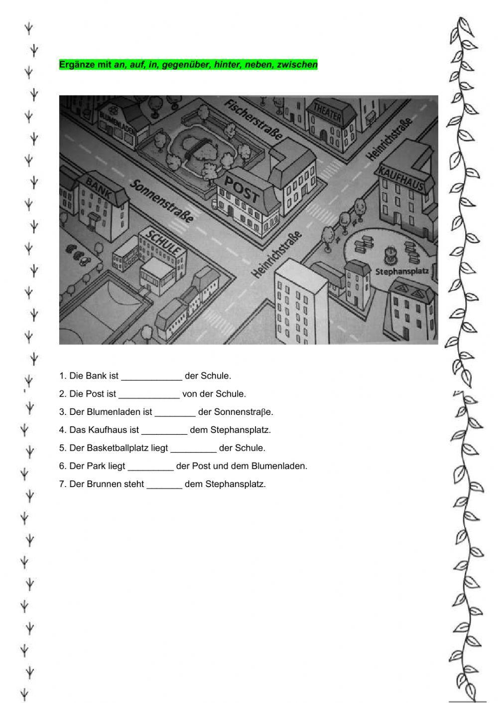 Lokalpräpositionen im Dativ