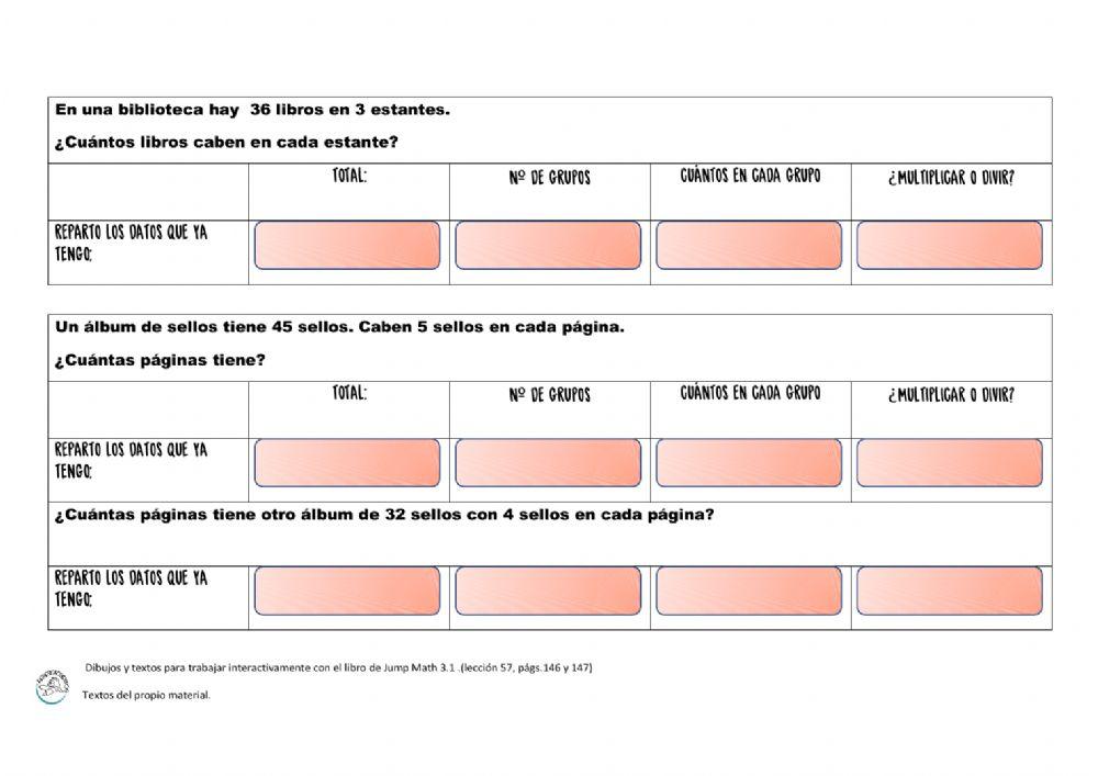Multiplicar o dividir para resolver problemas