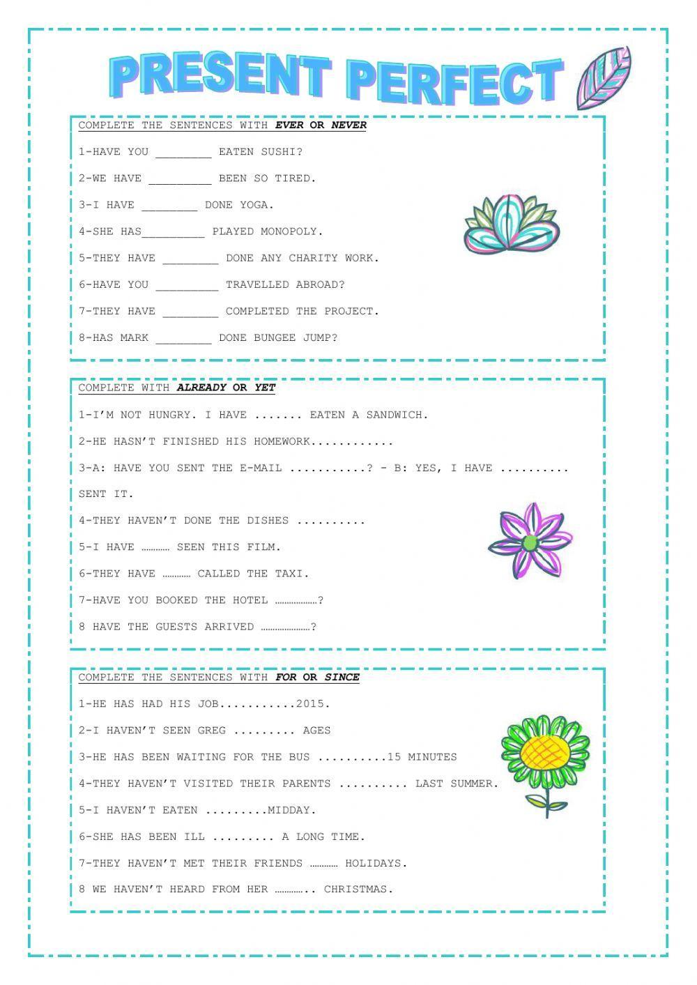 Time expressions with Present Perfect