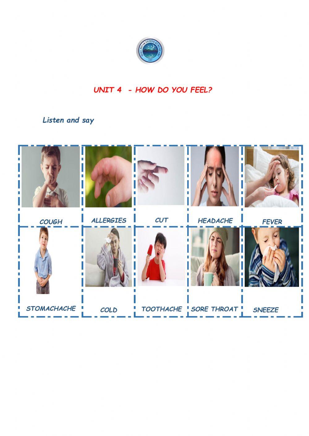 Unit 4 - How do you feel?