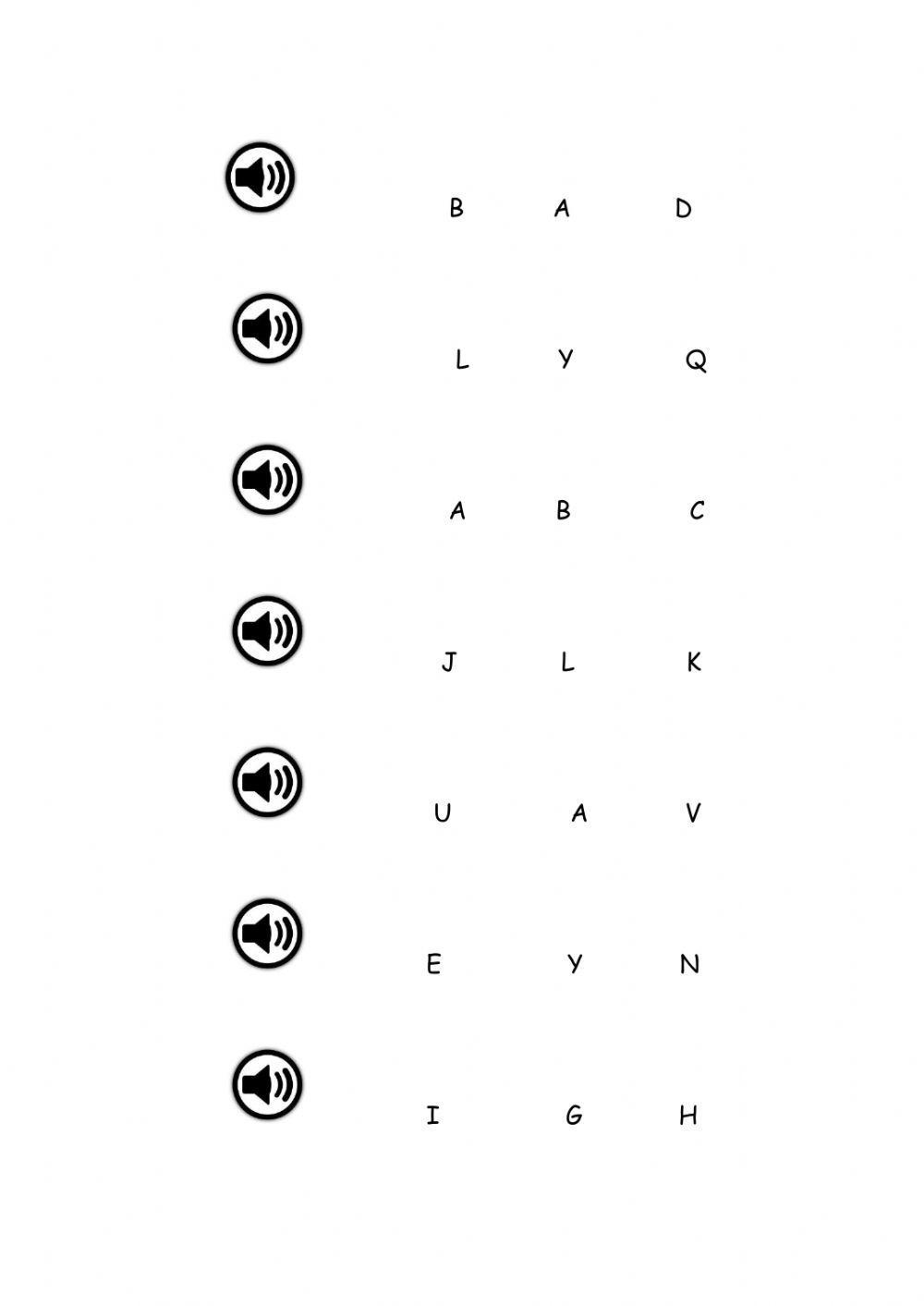 Alphabet Listening Practice