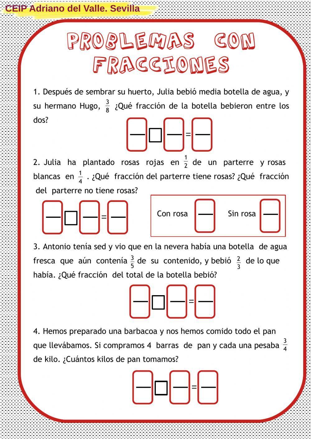 Problemas con fracciones1