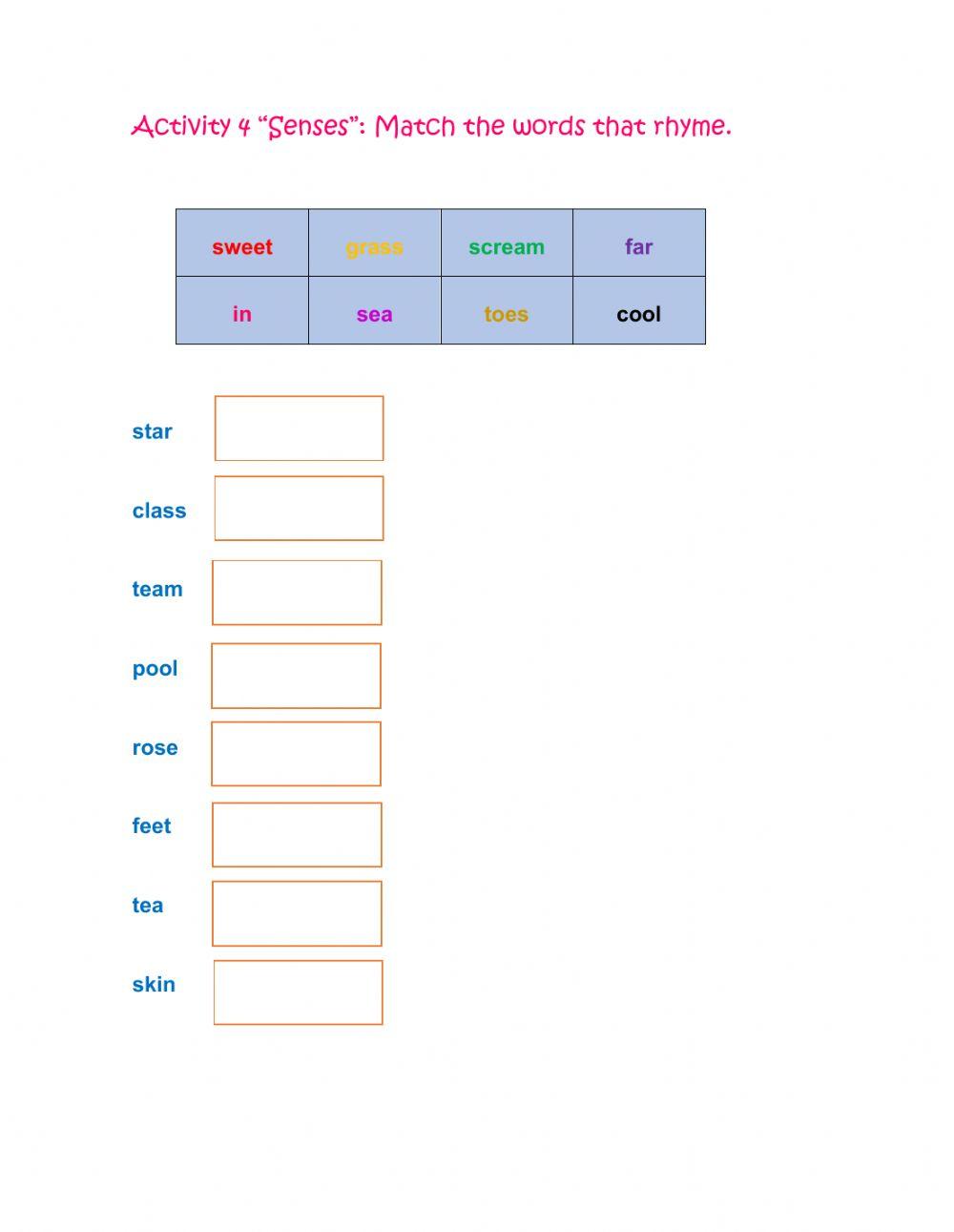 Product 3 activity 4 Senses
