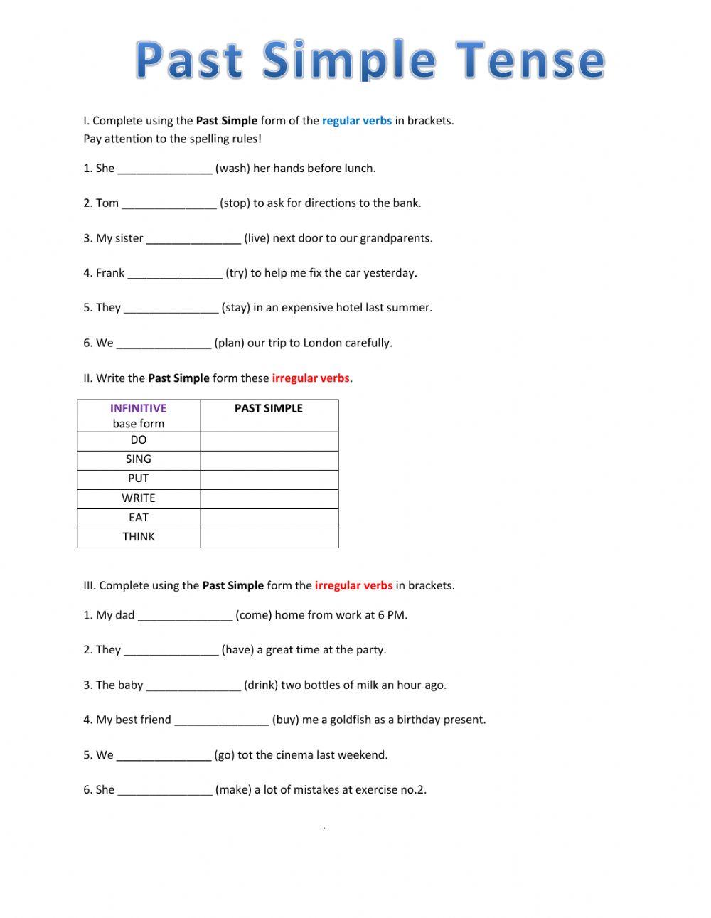 Past Simple - affirmative