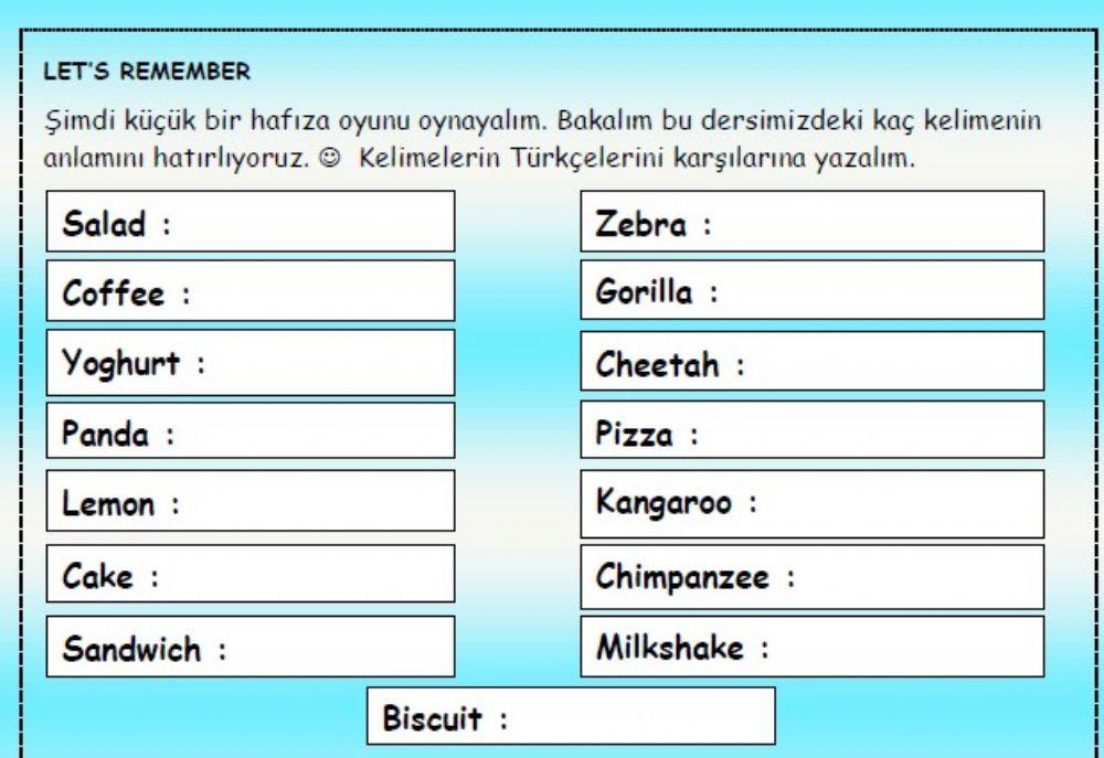 2.sınıf 1.ünite ByÖğretmenÇocuk