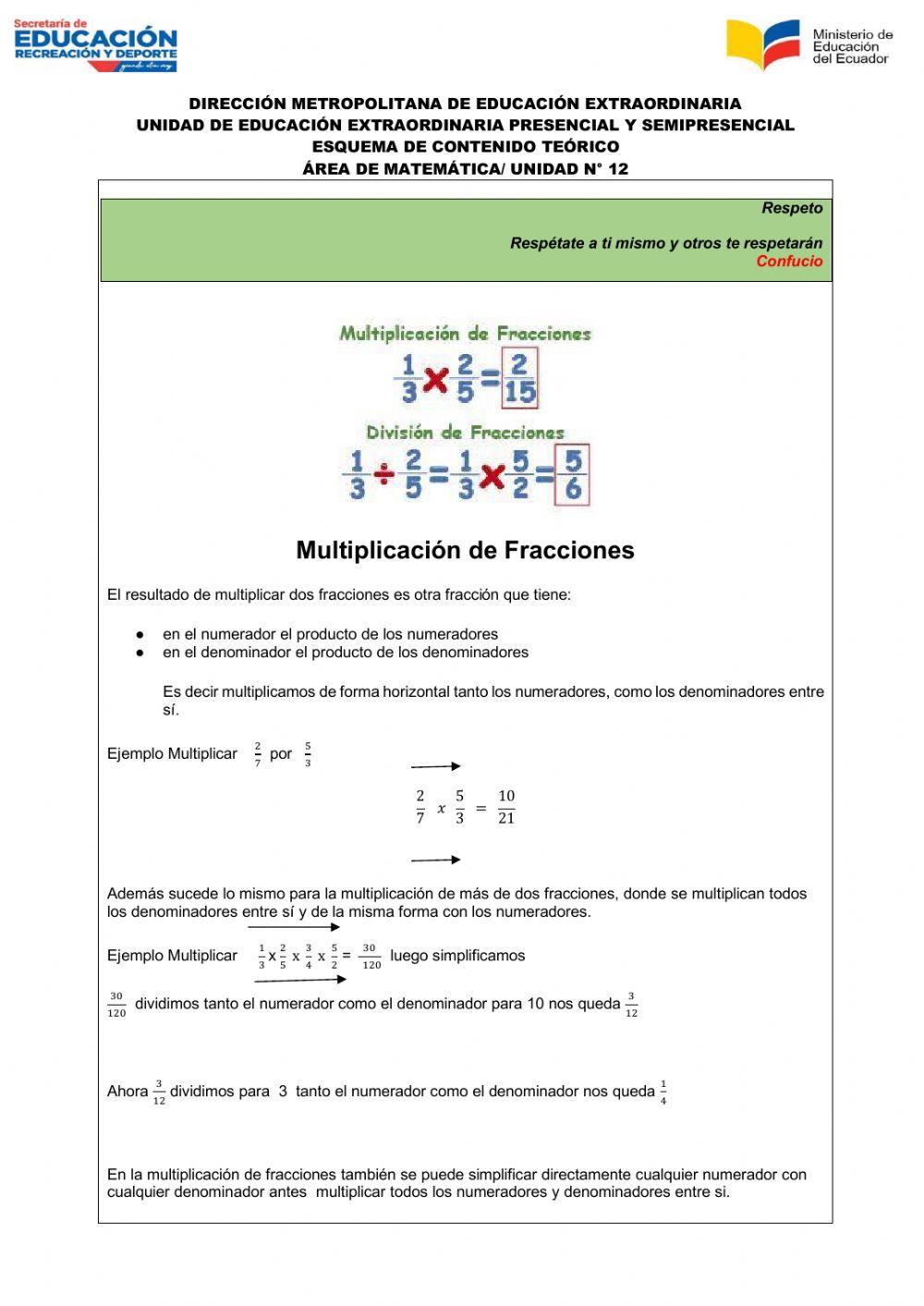 Unidad de Matemática 12