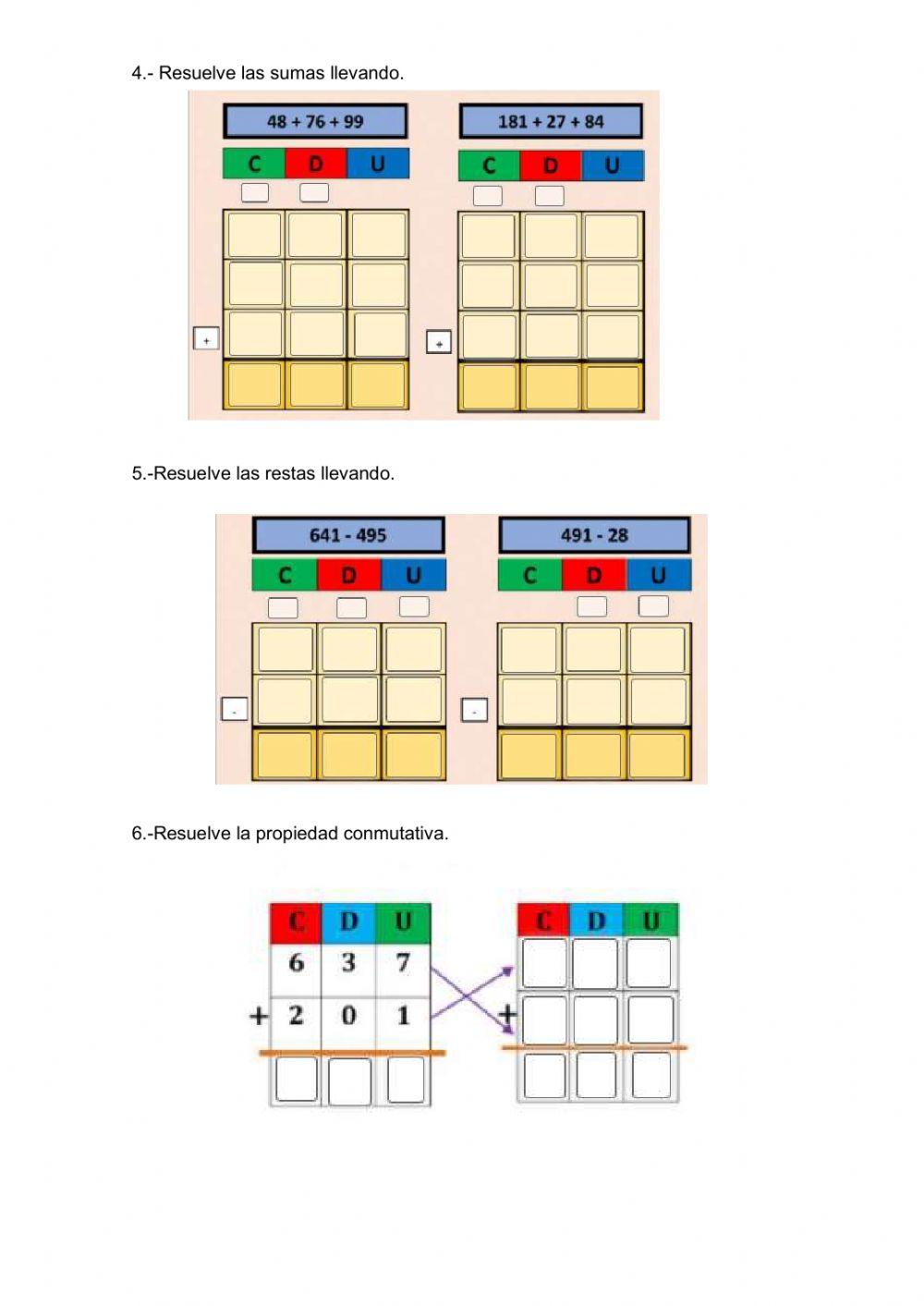 Evaluación  4TO Matemáticas VIRTUAL