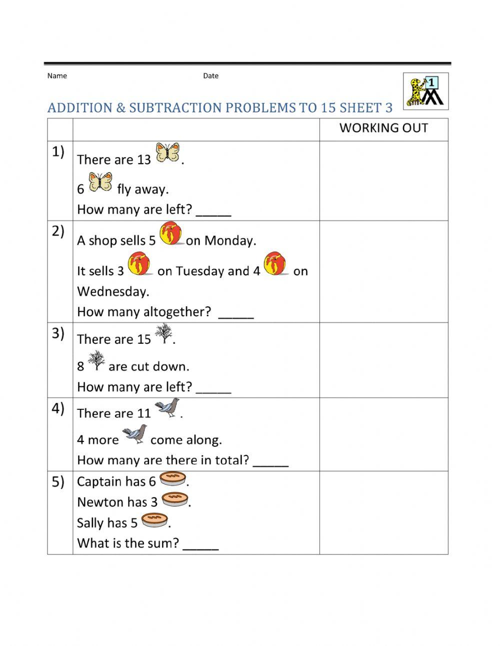 Maths - more word problems