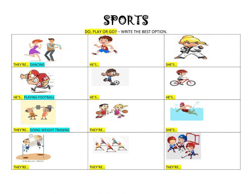 Sports and exercises