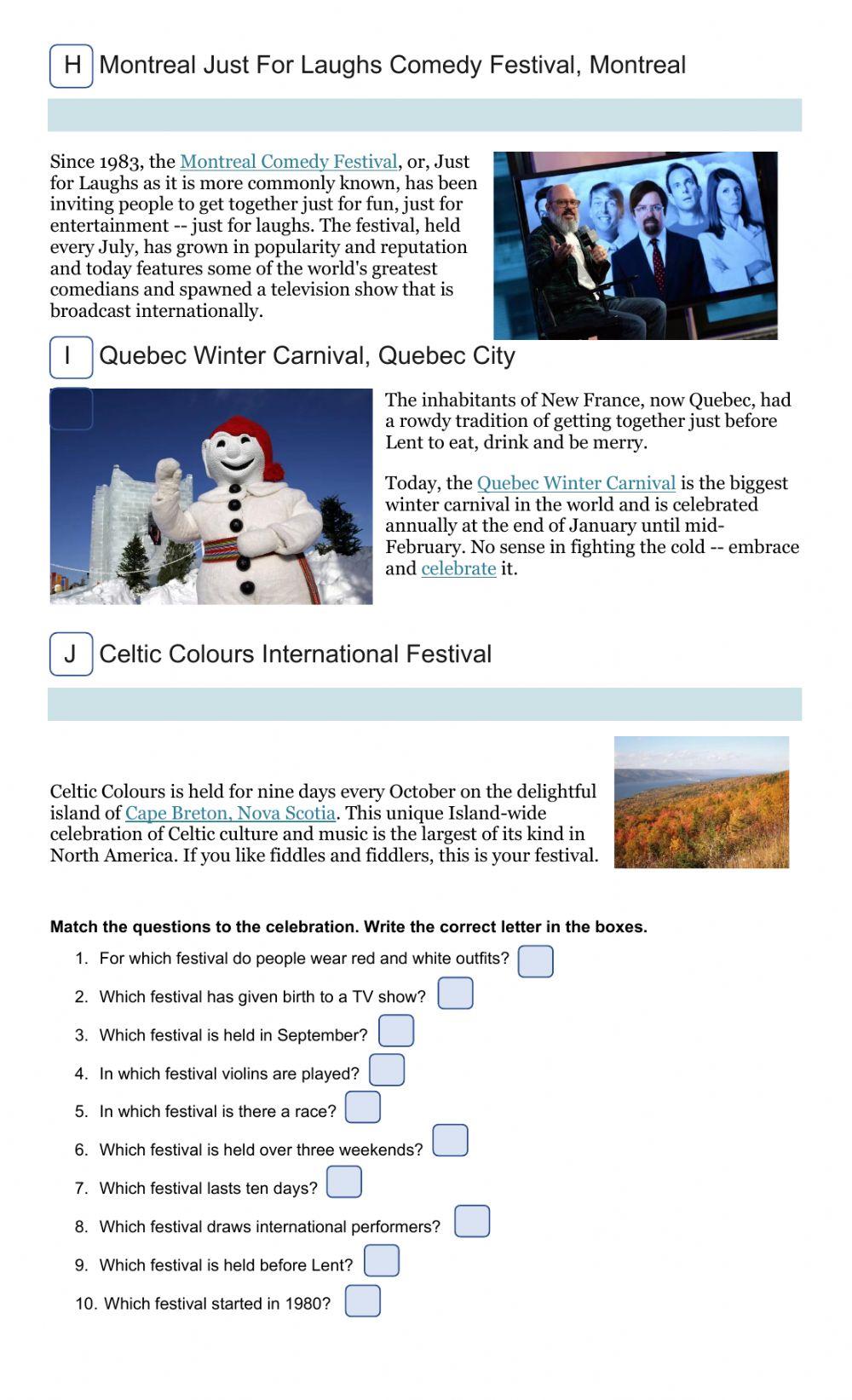 Top 10 Canadian Festivals