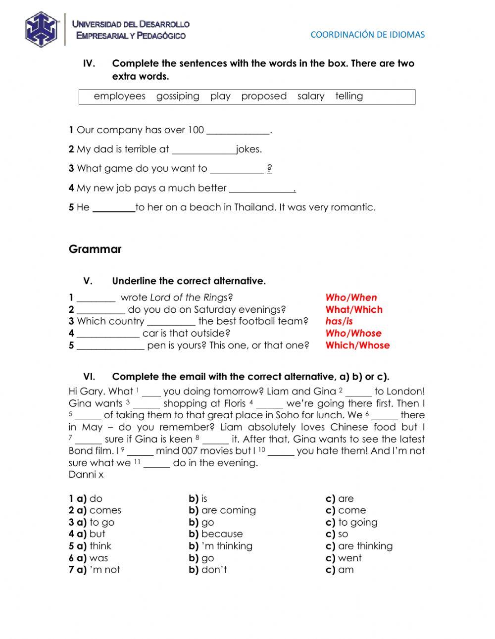 Extraordinary Exam Intermediate
