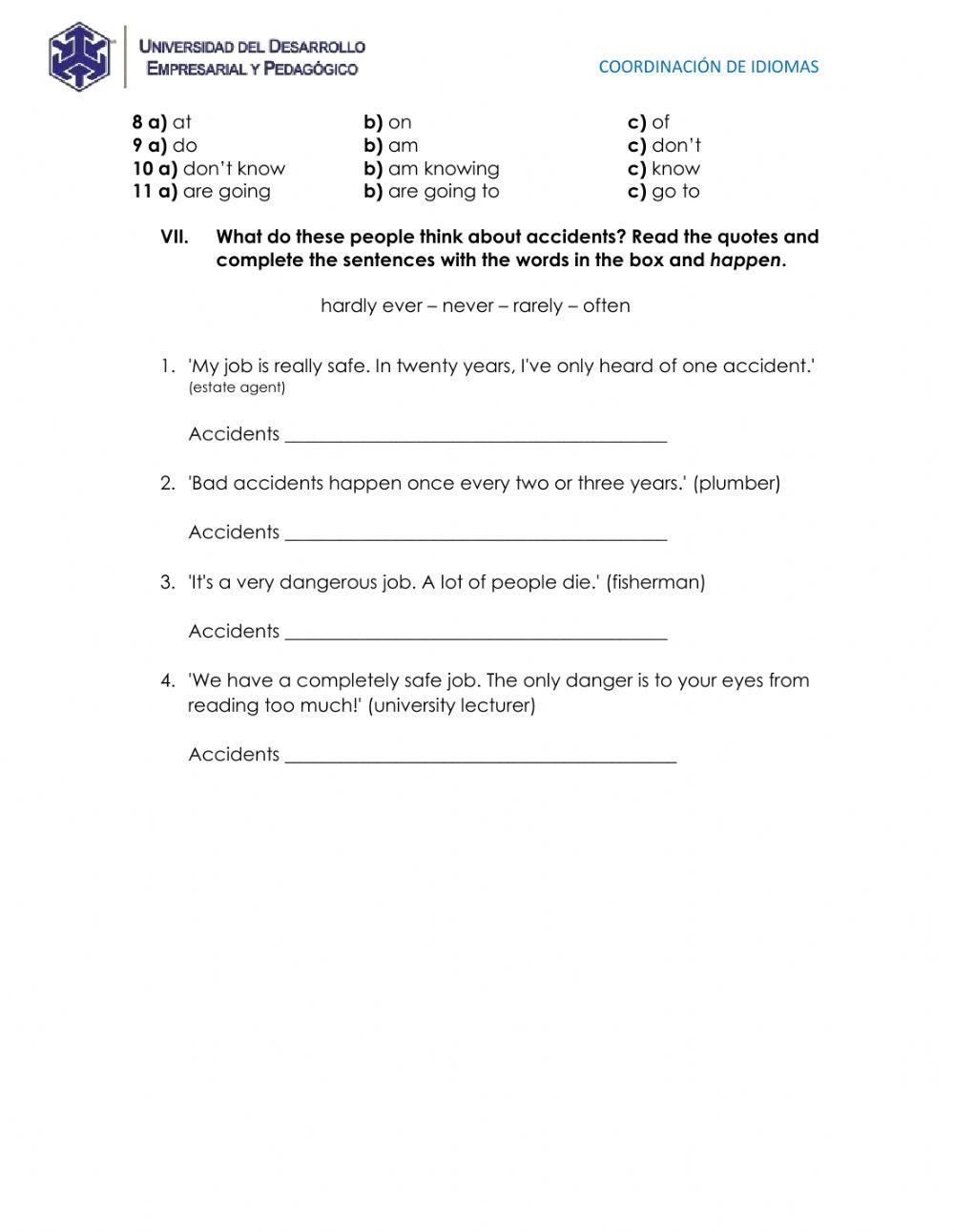 Extraordinary Exam Intermediate