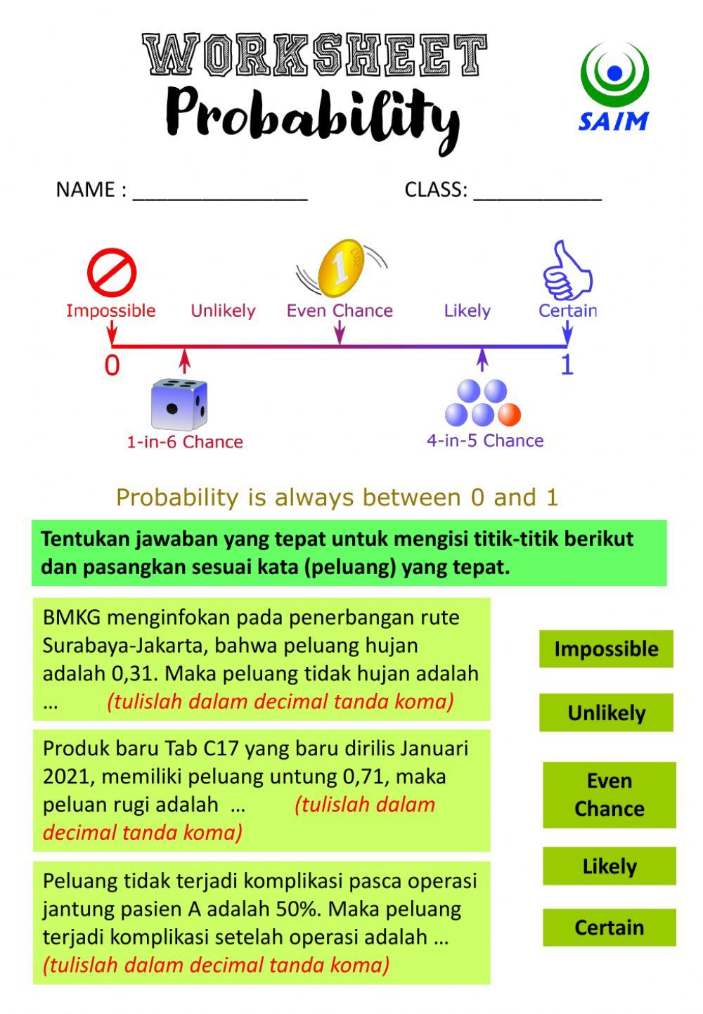 Peluang - peluang sederhana
