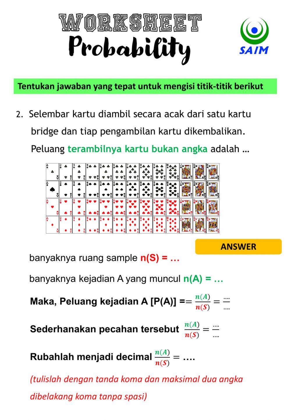 Peluang - peluang sederhana