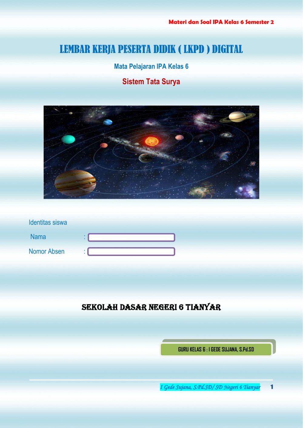 LKPD IPA Kelas 6 Semester 2