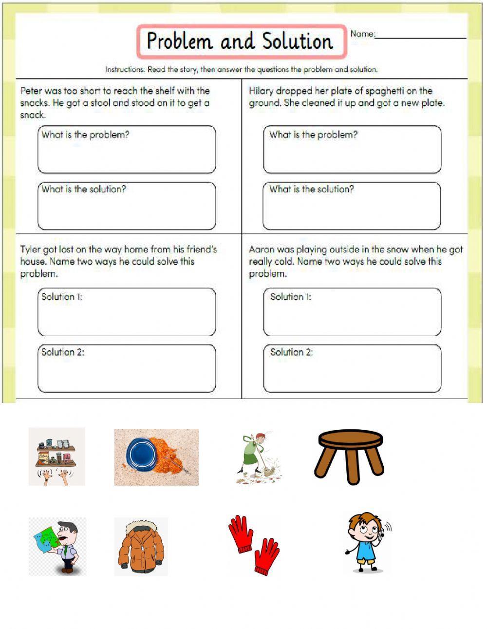 Problem and Solution interactive worksheet | Live Worksheets problem-and-solution-interactive-worksheet-live-worksheets