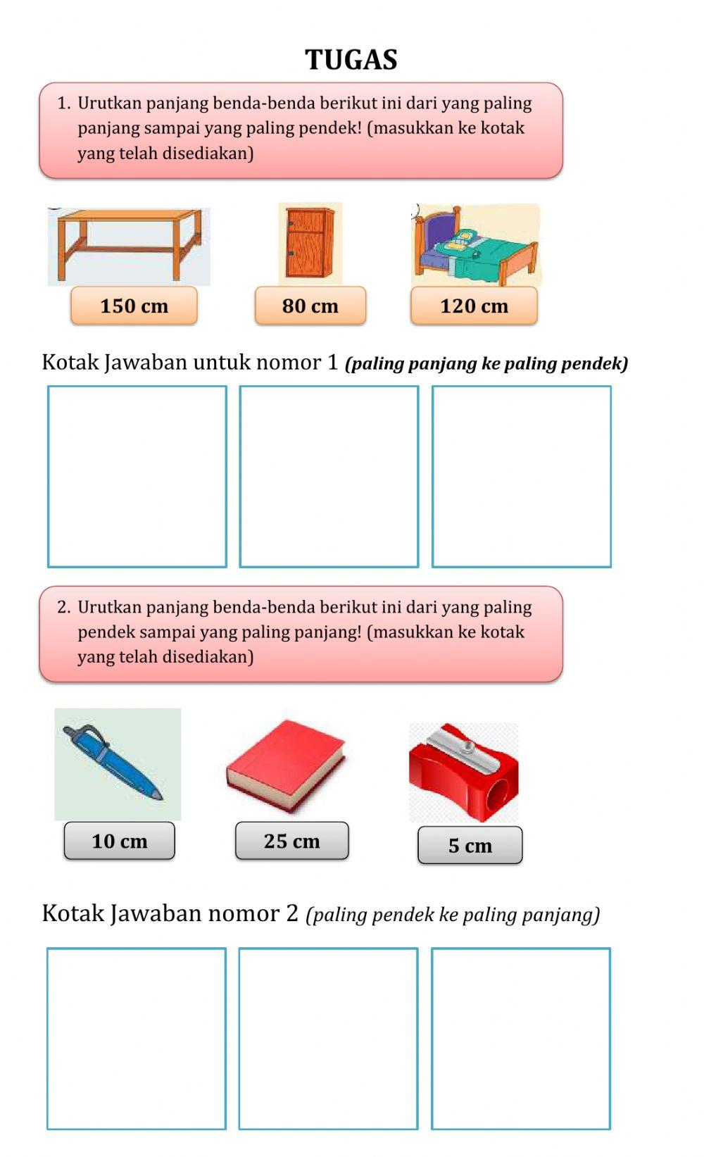 Mtk-urut panjang benda