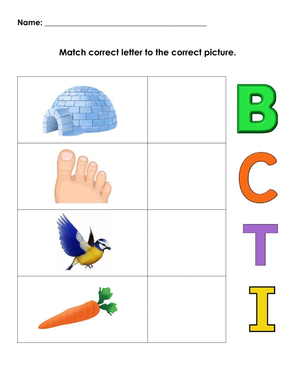 Letter to Picture Matching