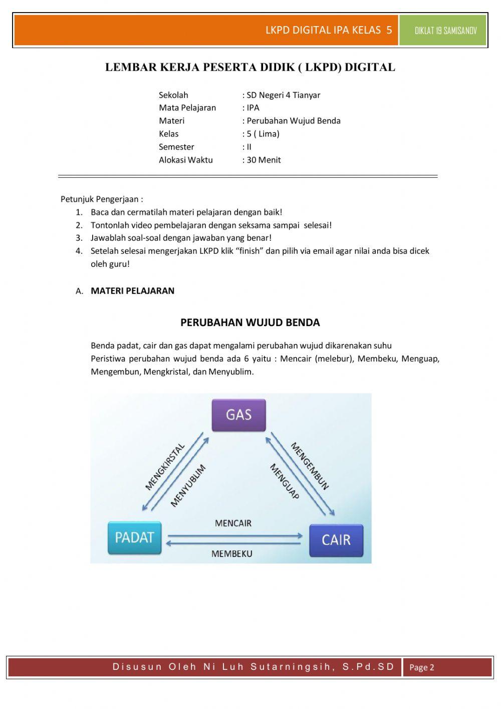 LKPD IPA kelas 5 semester 2