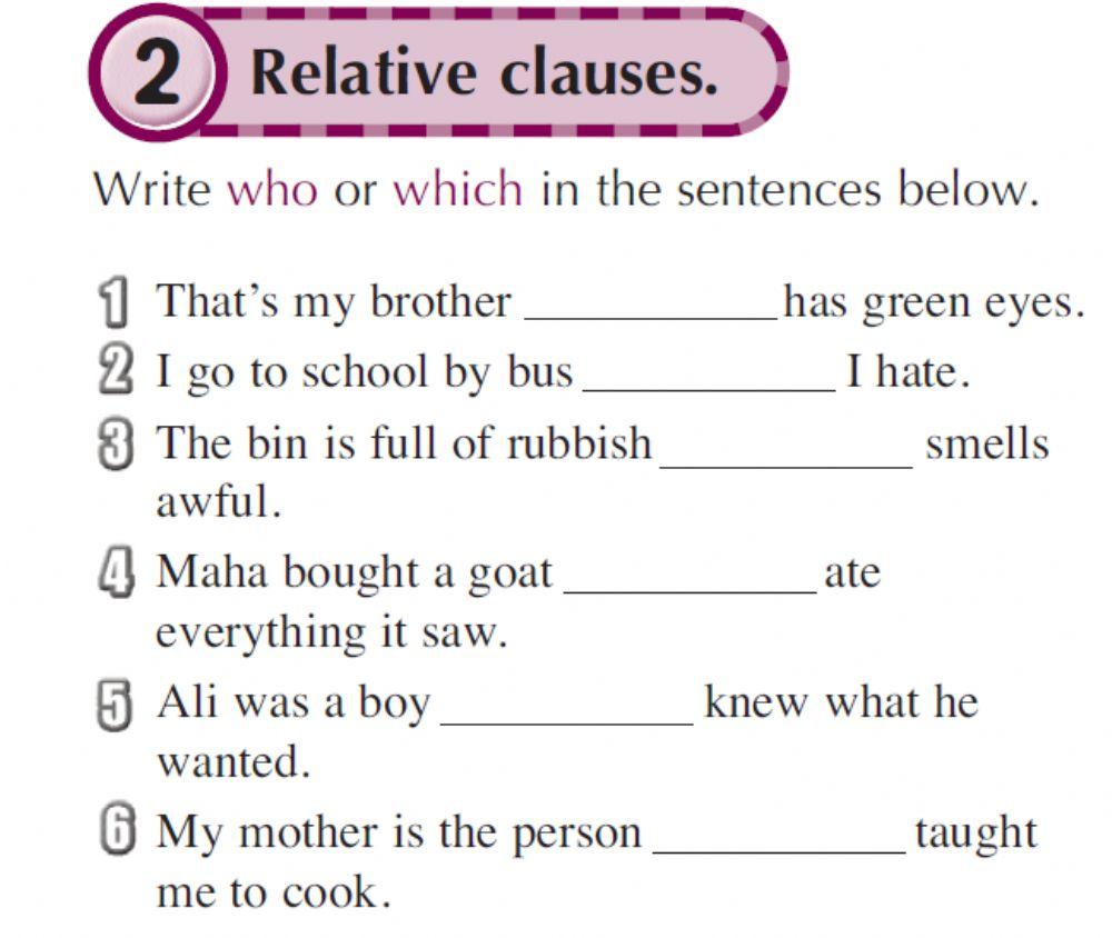 Relative Clauses