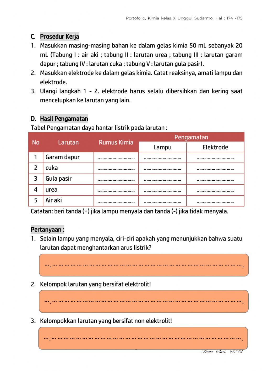 Portofolio Larutan Elektrolit