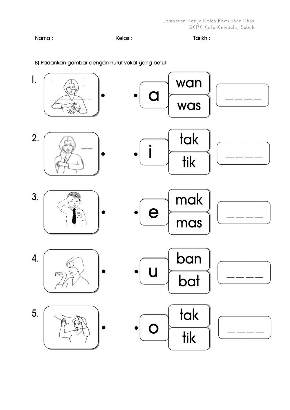 Kemahiran 3: Perkataan Awalan Vokal