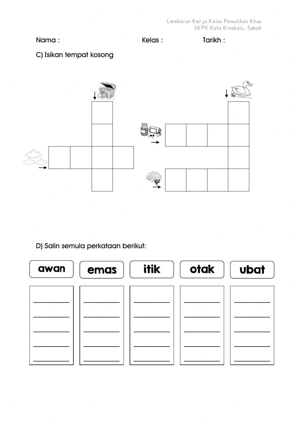 Kemahiran 3: Perkataan Awalan Vokal