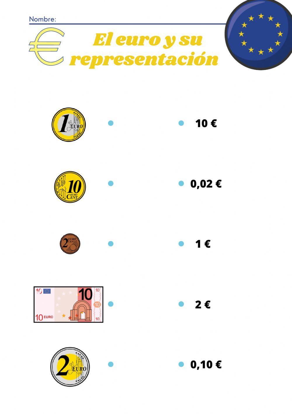 El euro y su representación con decimales