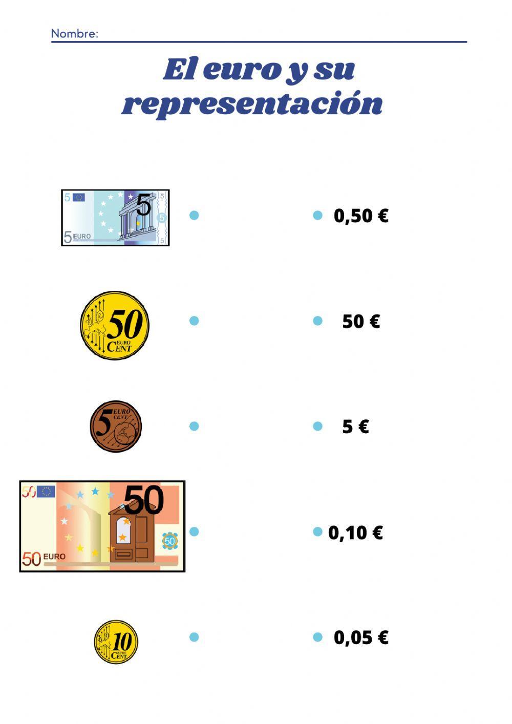 El euro y su representación con decimales