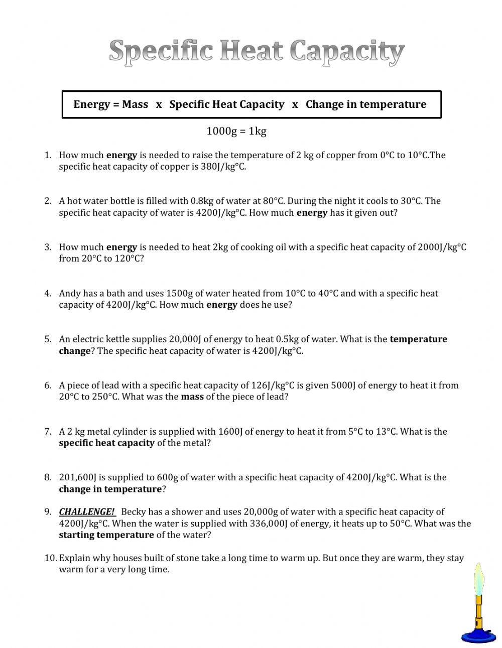 Specific heat capacity