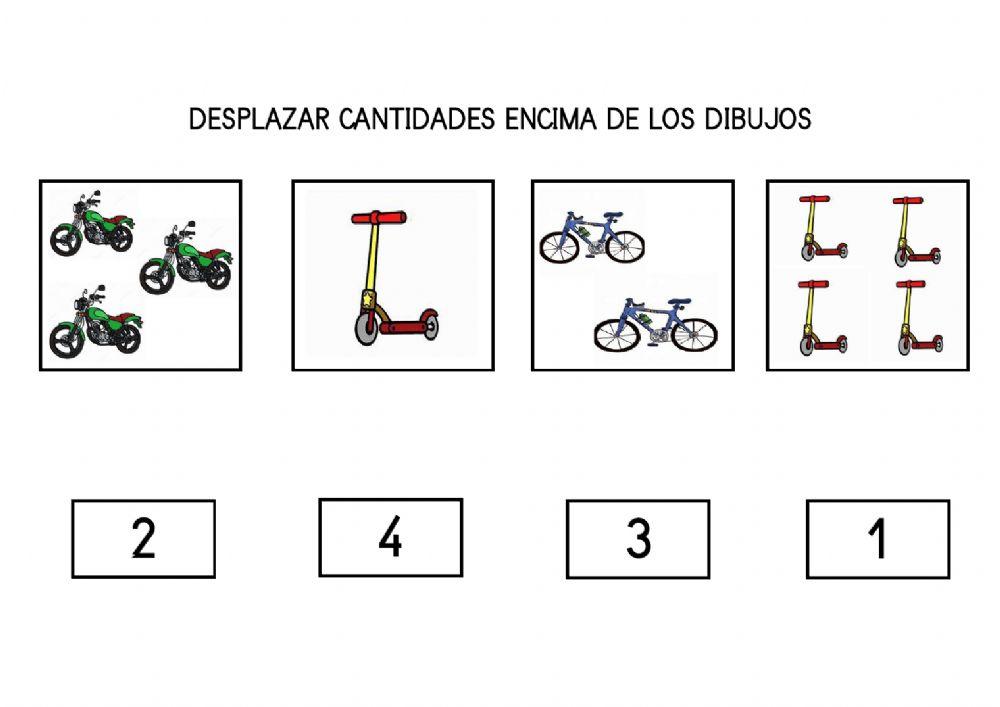 Arrastra la cantidad a su dibujo