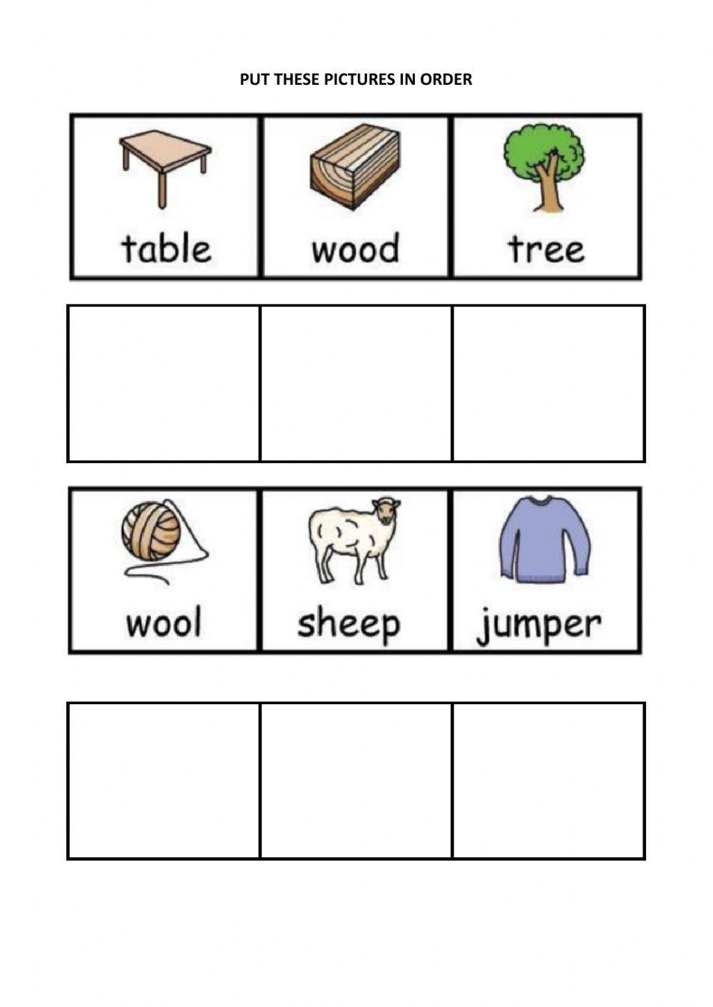 Sequence these pictures