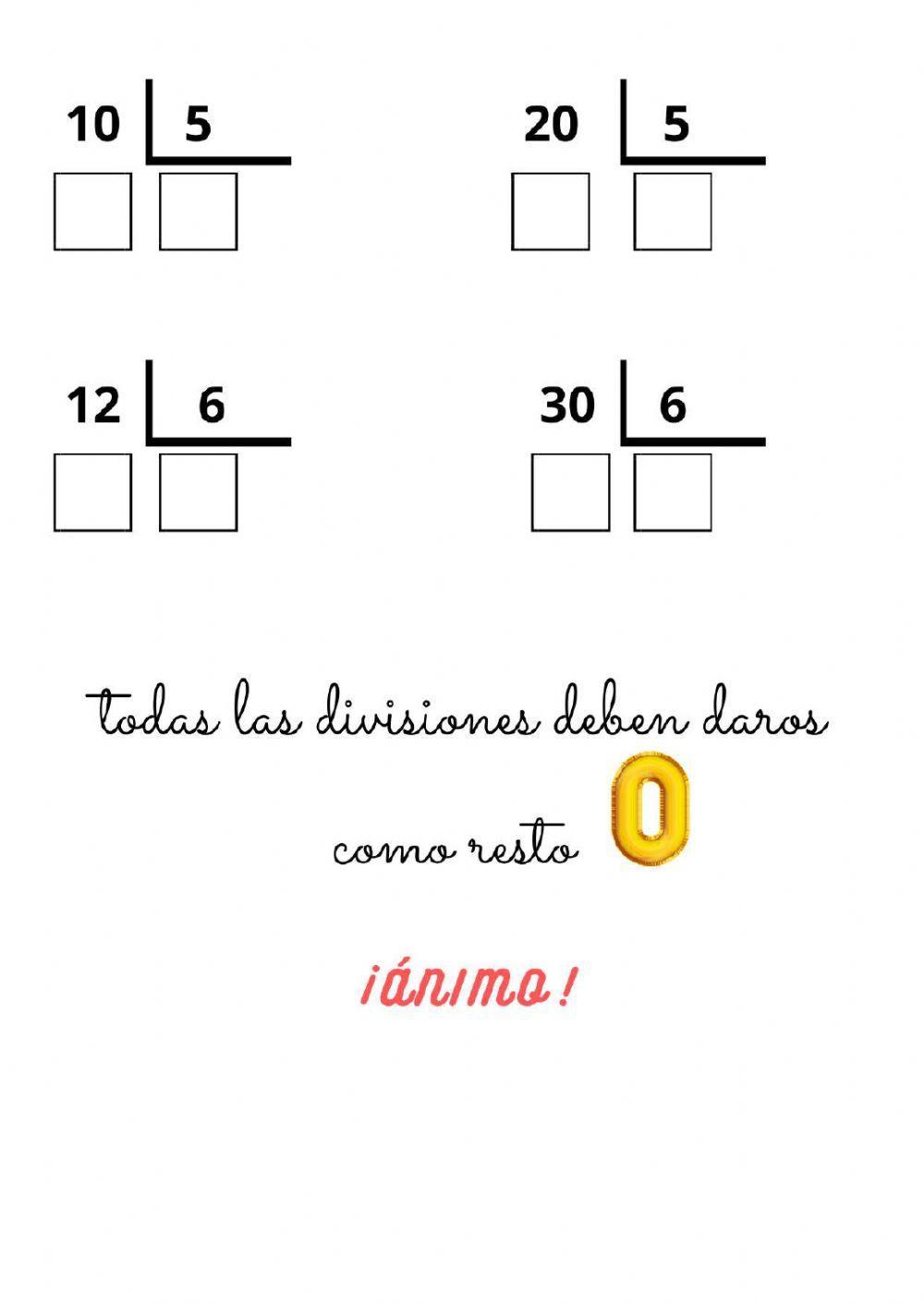 Divisiones sencillas