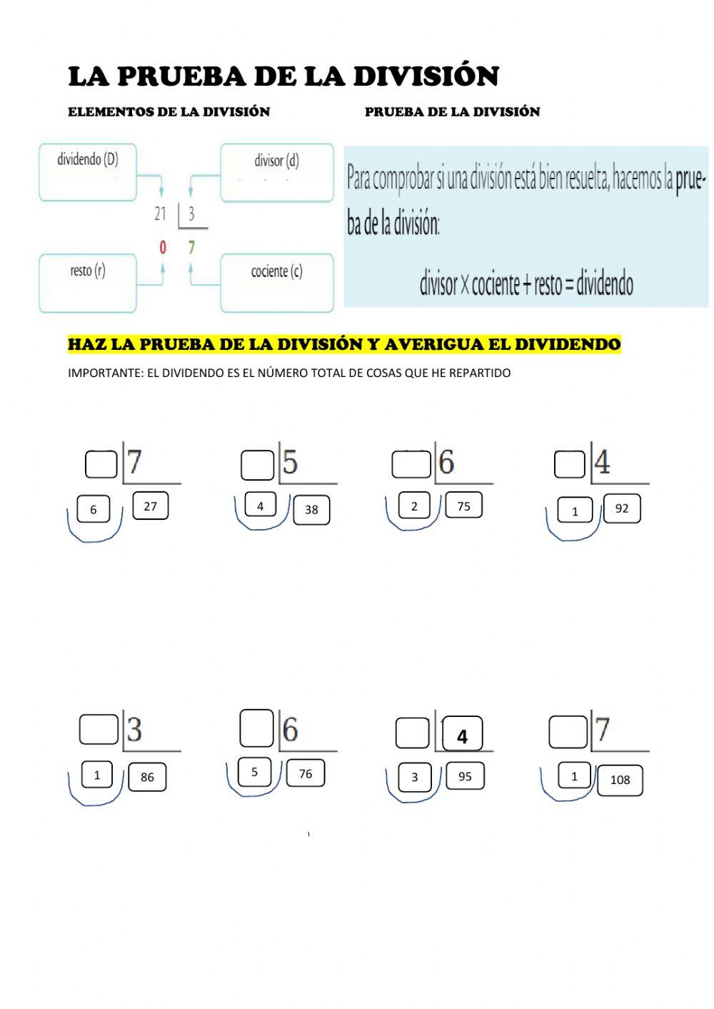 La purba de la división