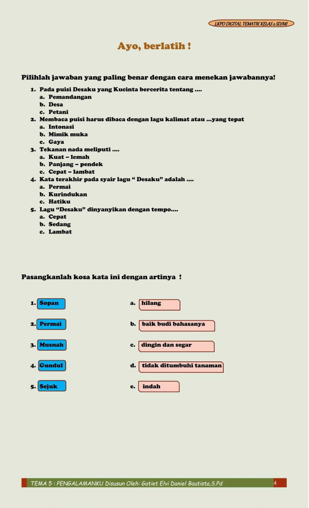 Lkpd digital tematik tema 5 kelas 2