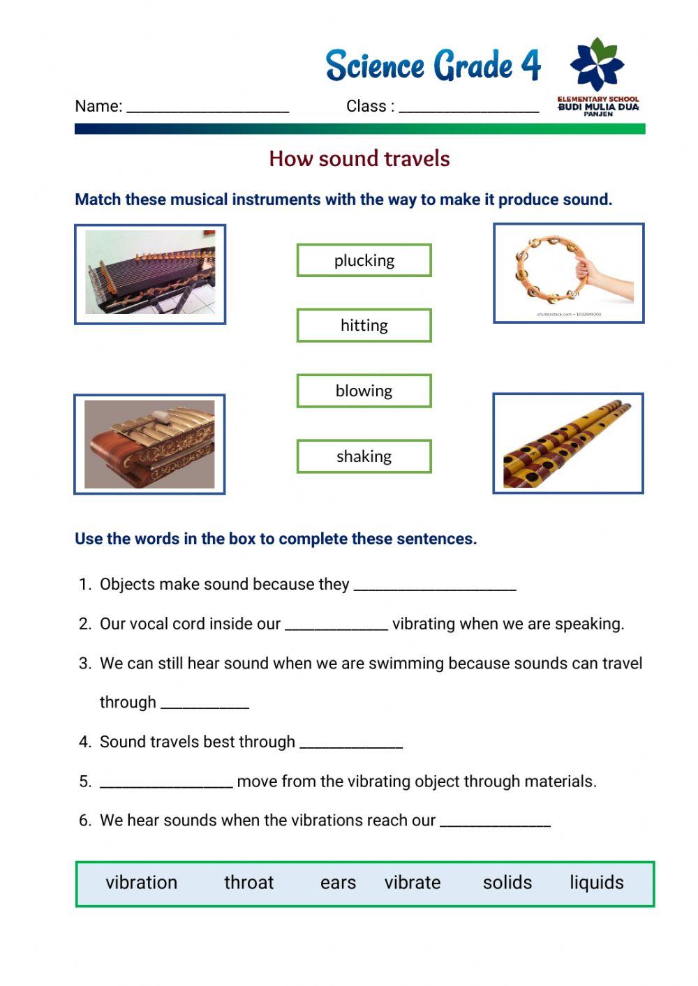 How Sound Trave Free Interactive Worksheets 6359273 How Sound Trave Free Interactive Worksheets 6359273