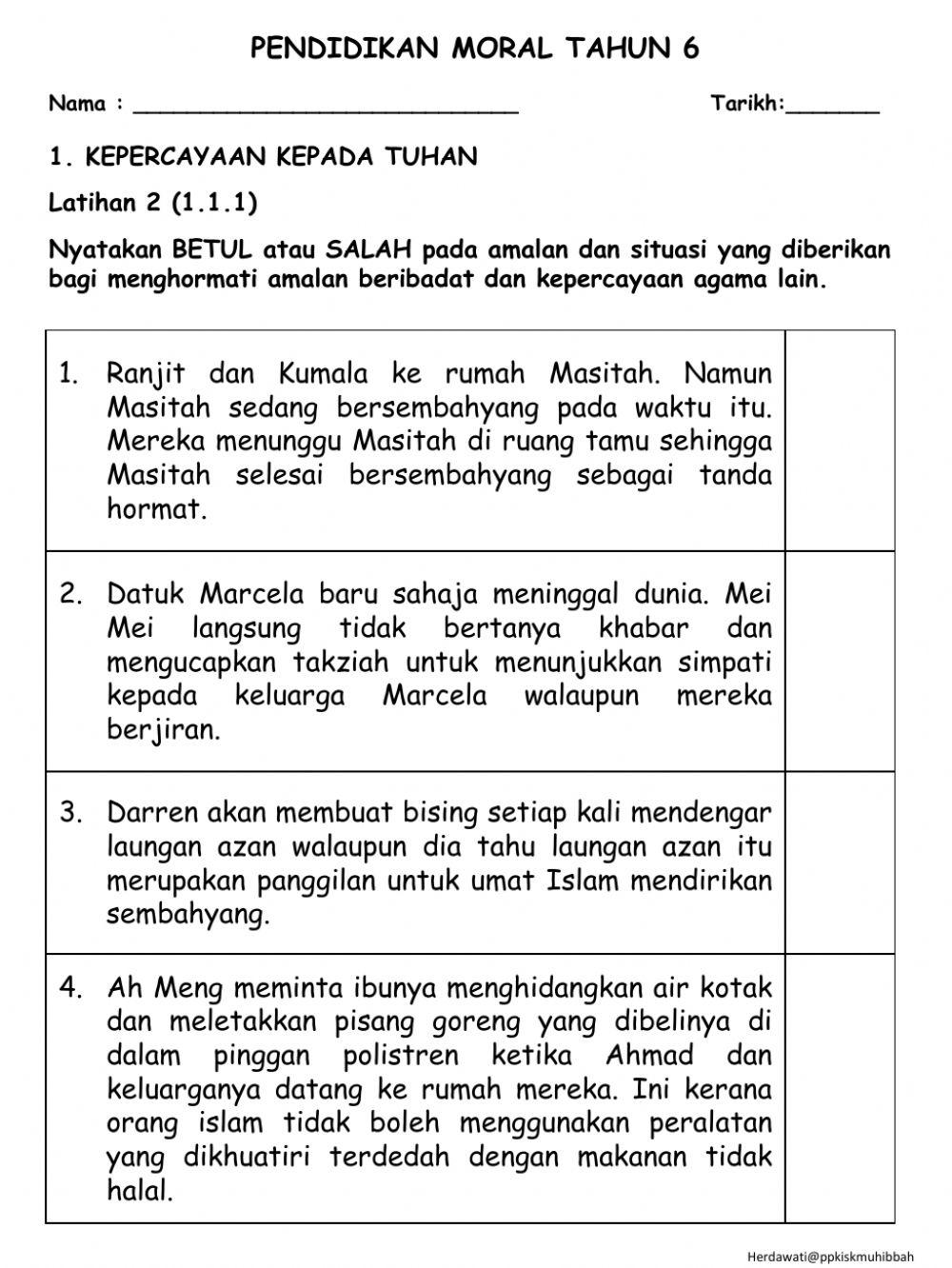 Kepercayaan Kepada Tuhan