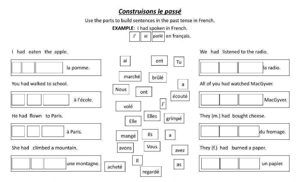 Building the Passe Compose in French