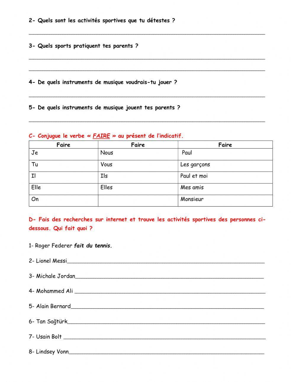 Questiojns sur texte