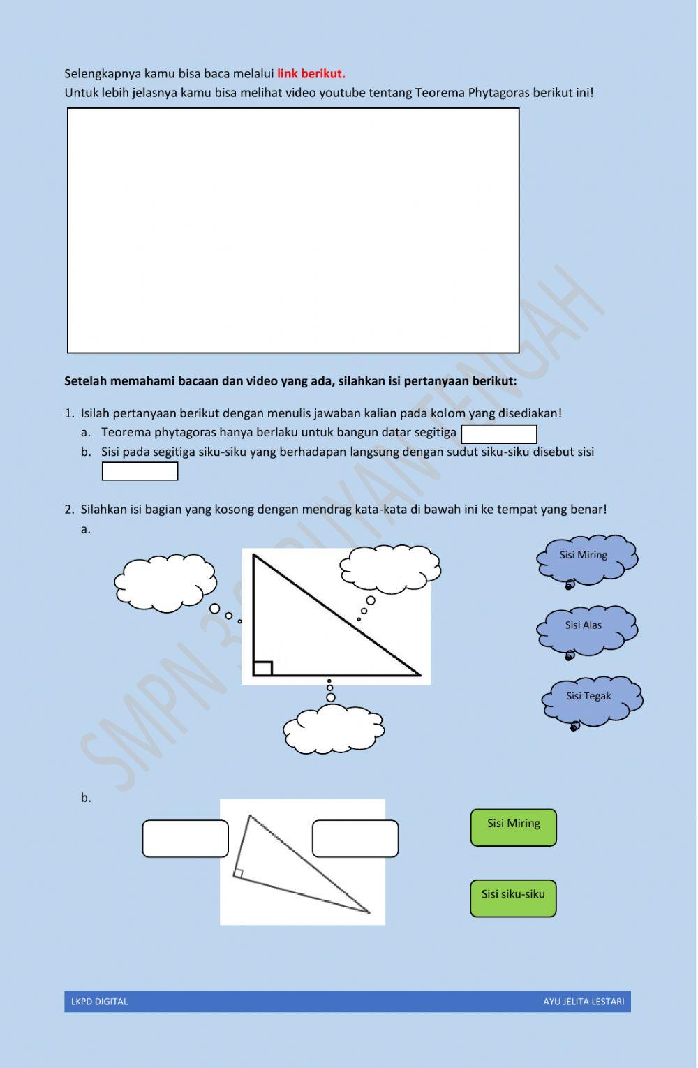 LKPD Digital Teorema Phytagoras