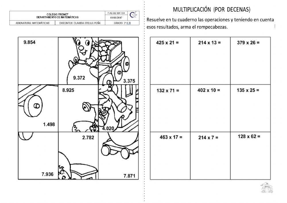Taller de multiplicación