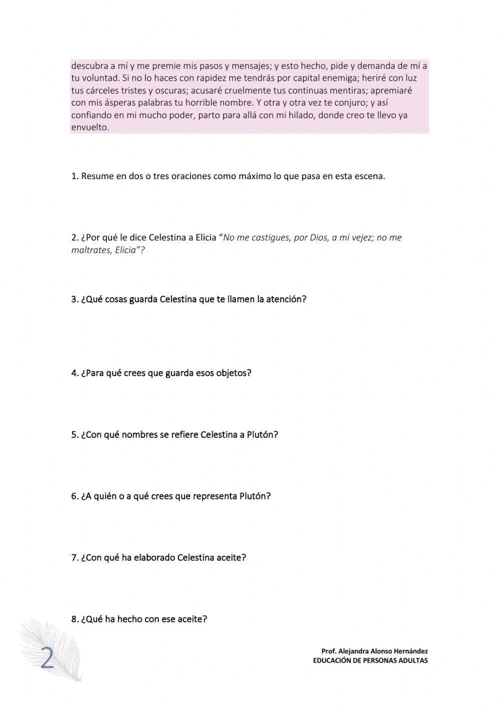 Fragmento de La Celestina