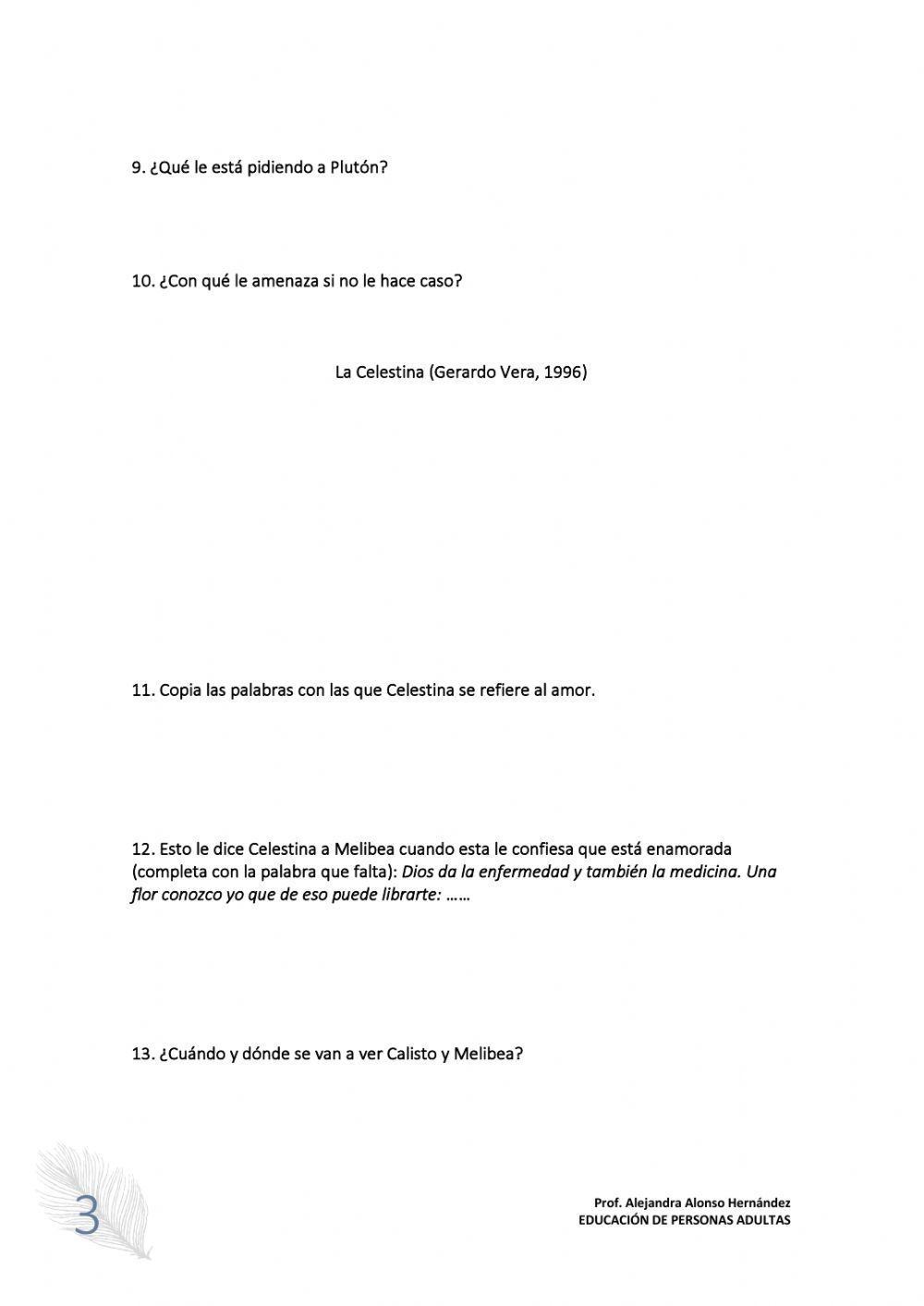 Fragmento de La Celestina