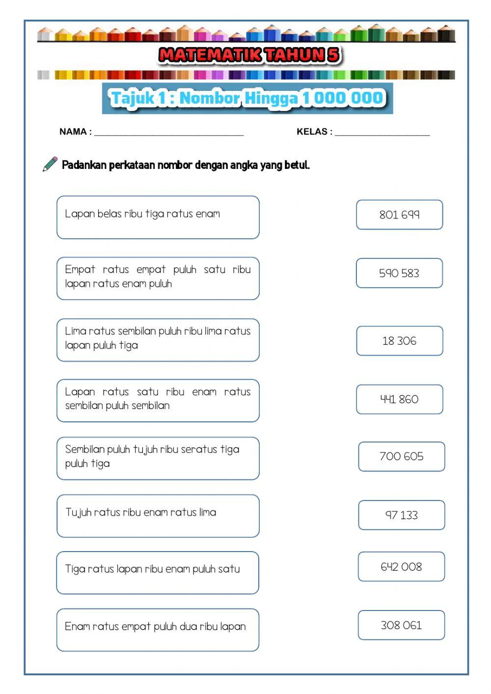 Nombor hingga 1 000 000