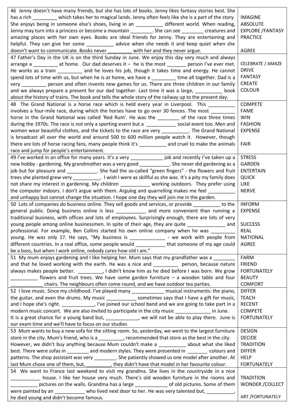 words-online-exercise-for-9-live-worksheets