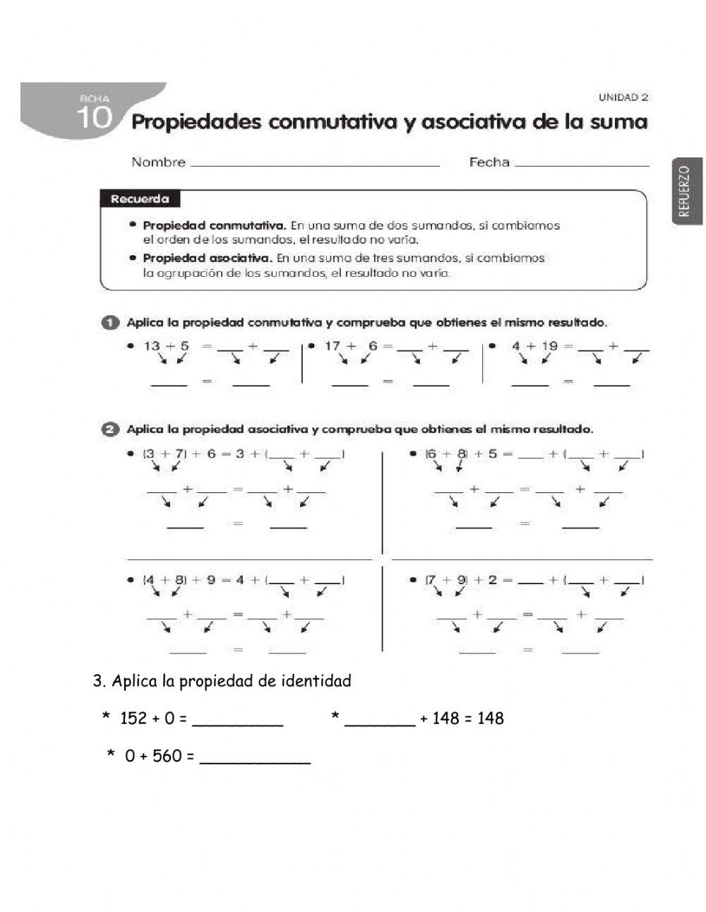 Propiedades de la suma