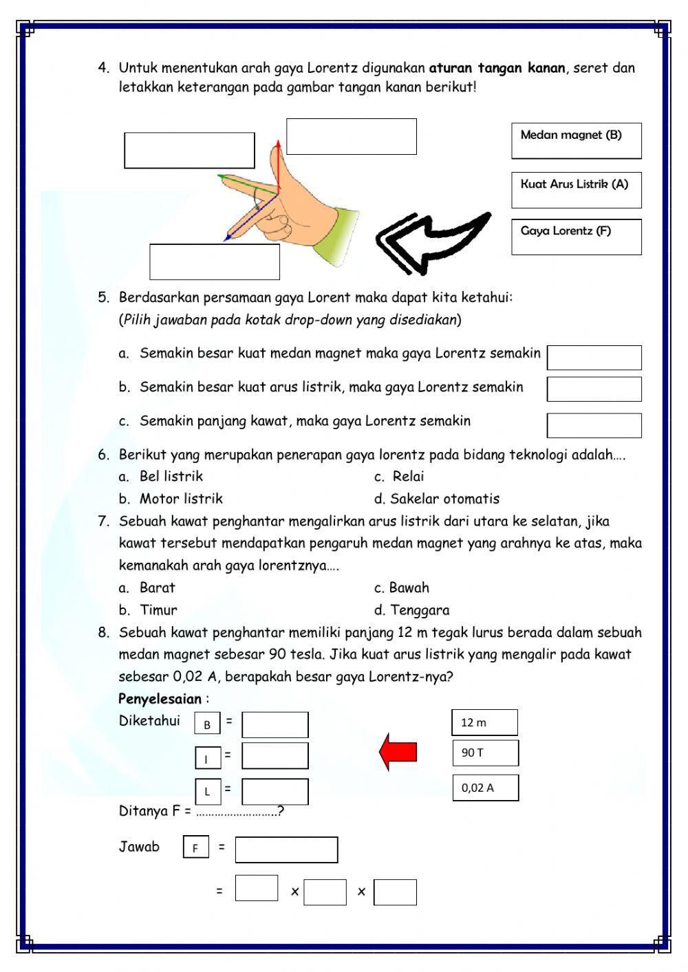 Induksi Magnet Dan Gaya lorentz